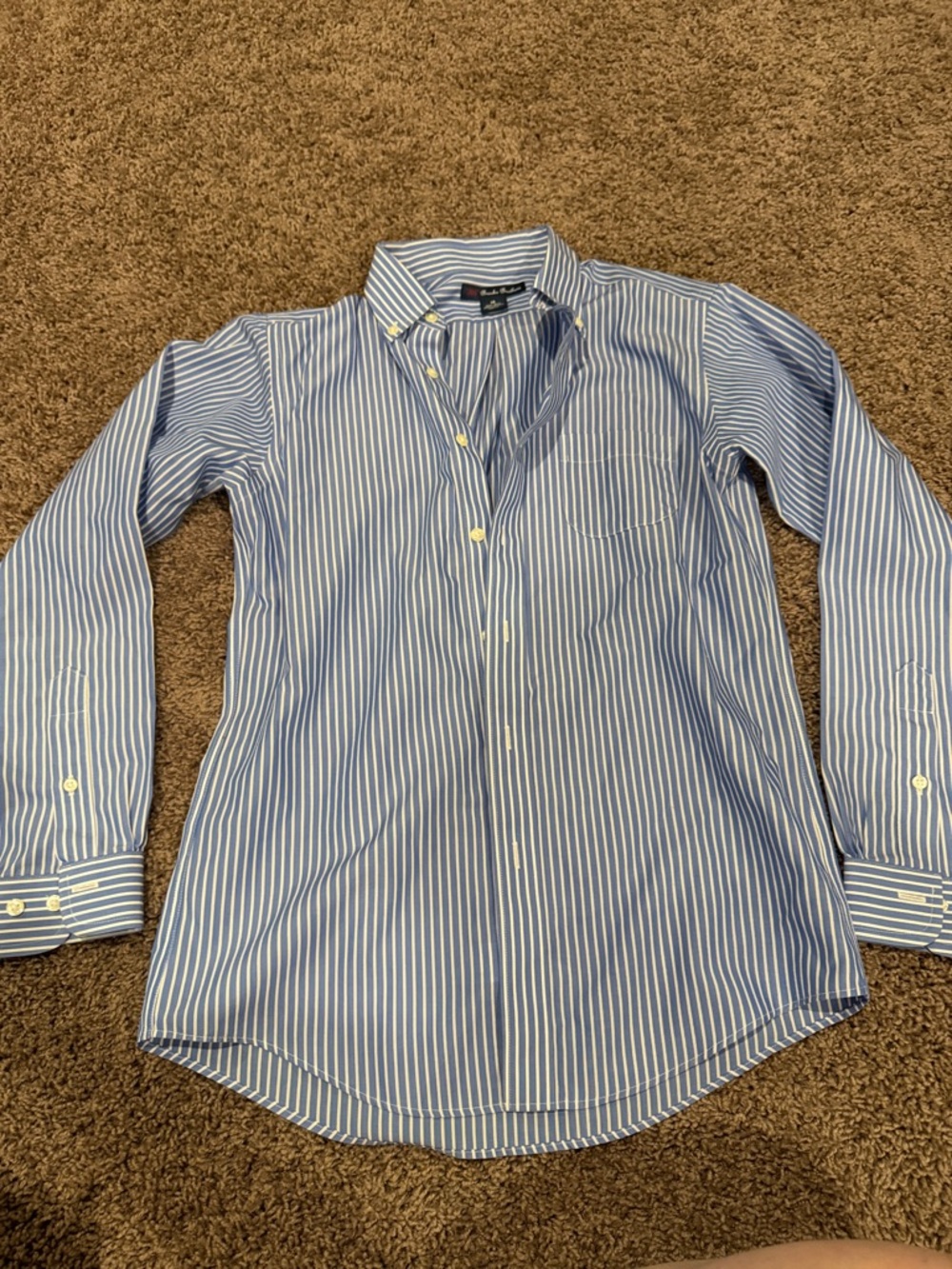 Brooks Brothers Light Blue and White Striped Dress Shirt
